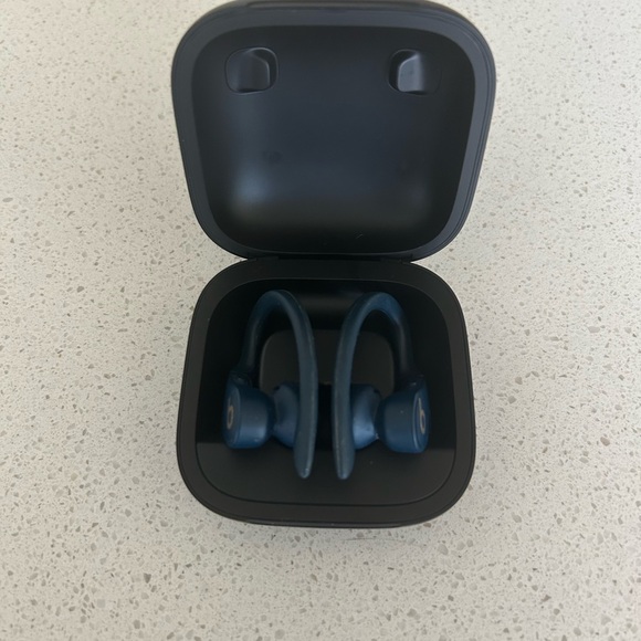 Blue Wireless Earbuds with Charging Case